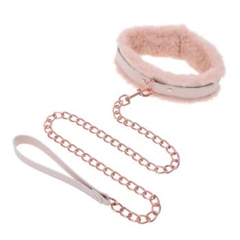 S&M Peaches ‘N Creame Fur Collar & Leash Cream Sportsheets w sklepie Wasserman.eu
