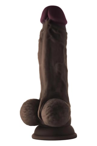 ⁨Dildo Na Przyssawce Dong With Balls Mahogany Shaft⁩ w sklepie Wasserman.eu