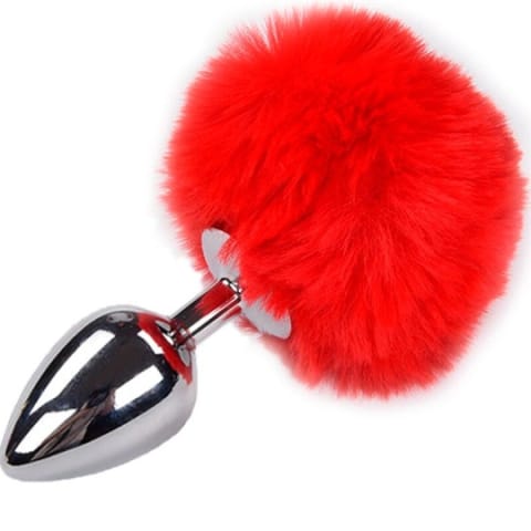 ⁨Korek Analny Z Ogonkiem Metal Anal Fluffy Plug Red M Alive⁩ w sklepie Wasserman.eu