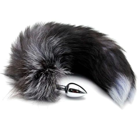 ⁨Korek Analny Lisi Ogon Black & White Fox Tail M Alive⁩ w sklepie Wasserman.eu