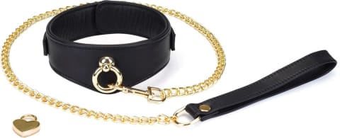 ⁨Obróżka Ze Smyczą Dark Secret Curved Collar Liebe Seele⁩ w sklepie Wasserman.eu