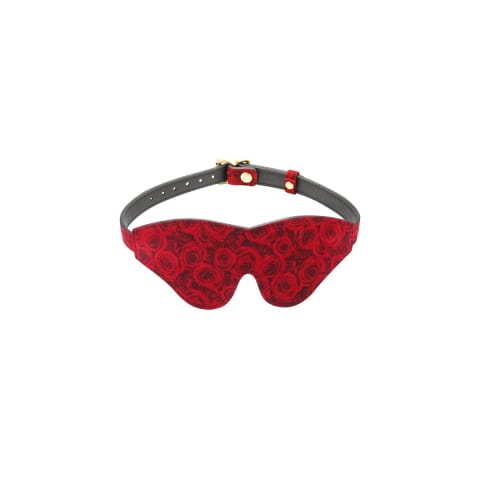 ⁨Maska Kinbaku Ukiyoe Red Rosy Lamb Leather Blindfold Liebe Seele⁩ w sklepie Wasserman.eu
