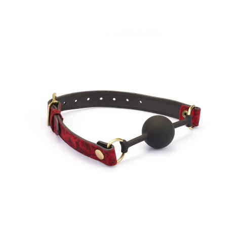 ⁨Kinbaku Ukiyoe Bal Gag With Red Rosy Leather Straps Liebe Seele⁩ w sklepie Wasserman.eu