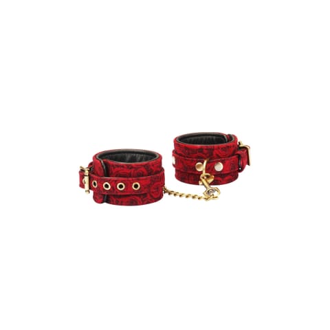⁨Kinbaku Ukiyoe Red Rosy Lamb Leather Ankle Cuffs Liebe Seele⁩ w sklepie Wasserman.eu