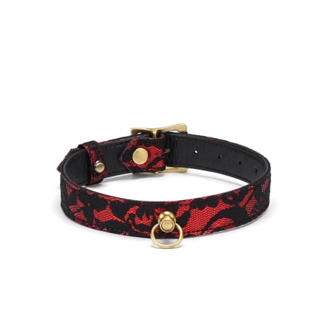 ⁨Obróżka Victorian Garden Lace And Pu Choker Liebe Seele⁩ w sklepie Wasserman.eu