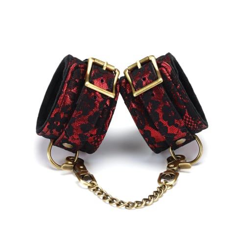 ⁨Kajdanki Victorian Garden Lace And Velvet Ankle Cuffs Liebe Seele⁩ w sklepie Wasserman.eu