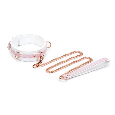 ⁨Obróżka White & Pink Fairy Goat Leather Collar Liebe Seele⁩ w sklepie Wasserman.eu