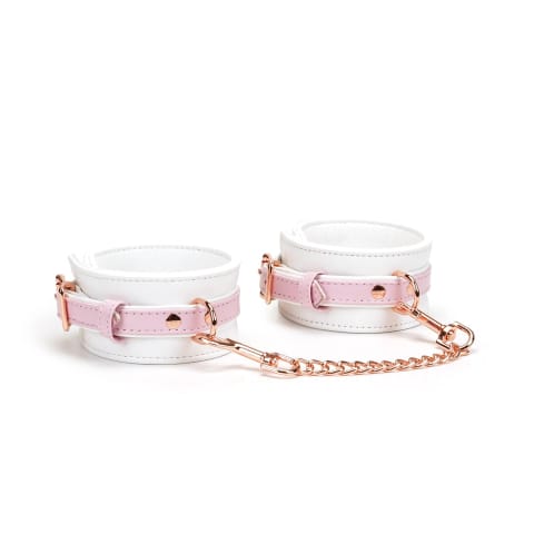 ⁨Kajdanki White & Pink Fairy Goat Leather Hand Cuffs Liebe Seele⁩ w sklepie Wasserman.eu