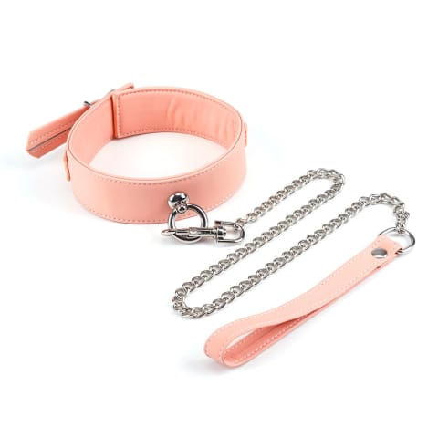 ⁨Obróżka Pink Organosilicon Collar With Leash Liebe Seele⁩ w sklepie Wasserman.eu