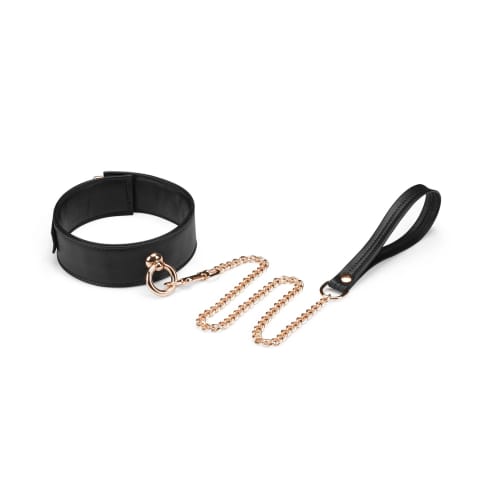 ⁨Obróżka Black Organosilicon Collar With Leash Liebe Seele⁩ w sklepie Wasserman.eu