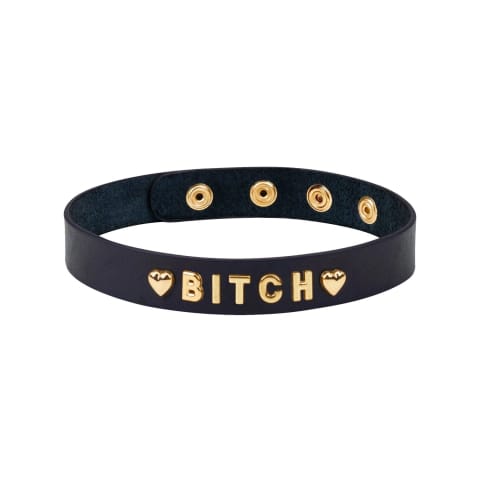 ⁨Gold Word Choker-Bitch Liebe Seele⁩ w sklepie Wasserman.eu