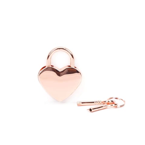 ⁨Kłódka Rose Gold Heart Shape Padlock (2Pcs A Set) Liebe Seele⁩ w sklepie Wasserman.eu