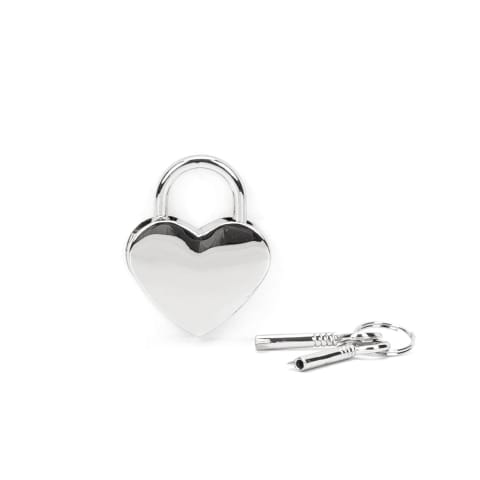 ⁨Kłódka Silver Heart Shape Padlock (2Pcs A Set) Liebe Seele⁩ w sklepie Wasserman.eu
