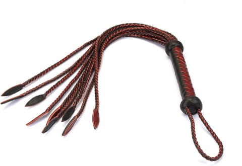 ⁨Pejcz Wine Red and Black Leather Cat O Nine Tails Liebe Seele⁩ w sklepie Wasserman.eu