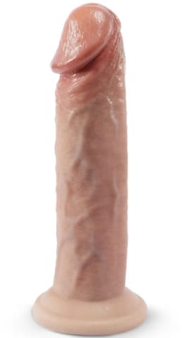 ⁨Dildo 19 cm Premium Real Skin Model 2 (7,5") Flesh Silexd⁩ w sklepie Wasserman.eu