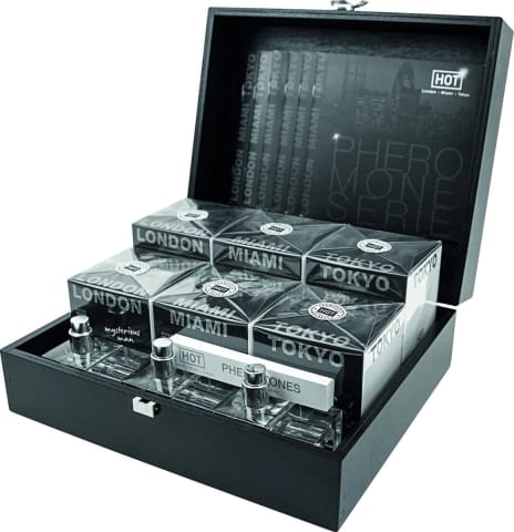 ⁨Zestaw dla mężczyzn Pheromone Perfume man 6x30 ml Wood box HOT⁩ w sklepie Wasserman.eu