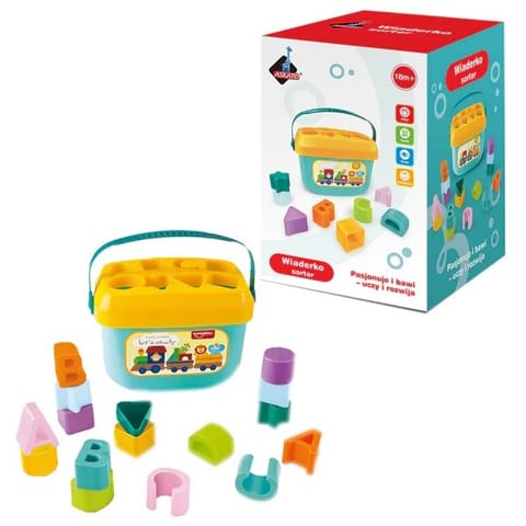 ⁨Sorter bucket with blocks⁩ at Wasserman.eu