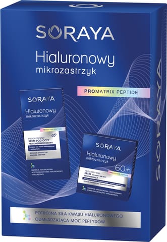 ⁨SORAYA Zestaw prezentowy Hialuronowy Mikrozastrzyk 60+ (Krem regenerujący + Krem przeciwzmarszczkowy pod oczy)⁩ w sklepie Wasserman.eu