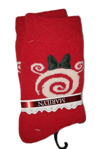 ⁨SKARPETY MARILYN ANGORA TERRY R36 RED (kolor czerwony, rozmiar uniwersalny)⁩ w sklepie Wasserman.eu