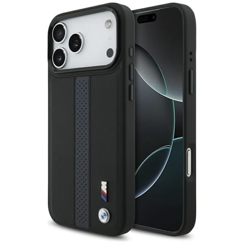 Etui BMW M Perforated Stripe Logo MagSafe do iPhone 17 Pro Max niebieski w sklepie Wasserman.eu