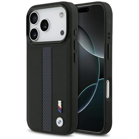 Etui BMW M Perforated Stripe Logo MagSafe do iPhone 17 Pro niebieski w sklepie Wasserman.eu