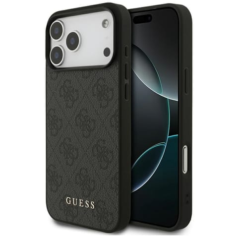 ⁨Etui Guess 4G Classic do iPhone 17 Pro   Max czarny⁩ w sklepie Wasserman.eu