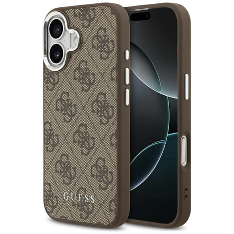 ⁨Etui Guess 4G Classic Logo MagSafe do    iPhone 17 brązowy⁩ w sklepie Wasserman.eu