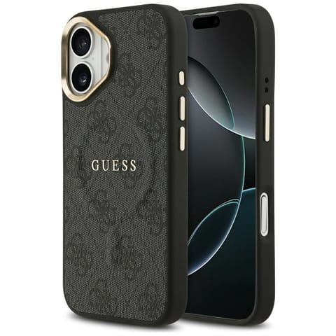 ⁨Etui Guess 4G PU Classic Logo MagSafe do iPhone 17 czarny⁩ w sklepie Wasserman.eu
