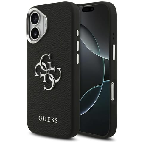 ⁨Etui Guess Grained Big 4G Classic Logo   do iPhone 17 czarny⁩ w sklepie Wasserman.eu