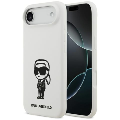 ⁨Etui Karl Lagerfeld Silicone Karl Sketch & Logo MagSafe do iPhone Air biały⁩ w sklepie Wasserman.eu