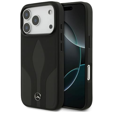 ⁨Etui Mercedes Leather The Move MagSafe   do iPhone 17 Pro czarny⁩ w sklepie Wasserman.eu