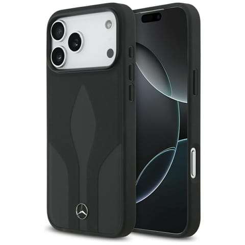 ⁨Etui Mercedes Leather The Move MagSafe   do iPhone 17 Pro Max czarny⁩ w sklepie Wasserman.eu