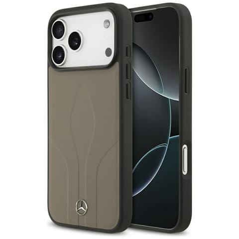 ⁨Etui Mercedes Leather The Move MagSafe   do iPhone 17 Pro Max taupe⁩ w sklepie Wasserman.eu
