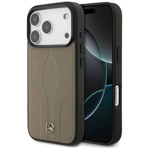 ⁨Etui Mercedes Leather The Move MagSafe   do iPhone 17 Pro taupe⁩ w sklepie Wasserman.eu