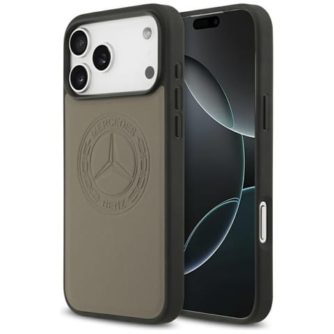⁨Etui Mercedes Leather Vintage Logo       MagSafe do iPhone 17 Pro Max taupe⁩ w sklepie Wasserman.eu