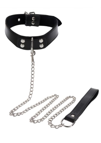 ⁨Obróżka Ze Smyczą Elegant Collar And Chain Leash Black Taboom⁩ w sklepie Wasserman.eu
