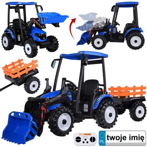 ⁨Duży TRAKTOR elektryczny na akumulator dla dziecka przyczepa łyżka PA0320⁩ w sklepie Wasserman.eu