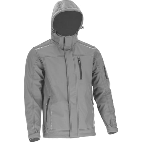⁨SOFTSHELL JACKET, HOOD, INSULATED, GREY, "L", CE, LAHTI⁩ at Wasserman.eu