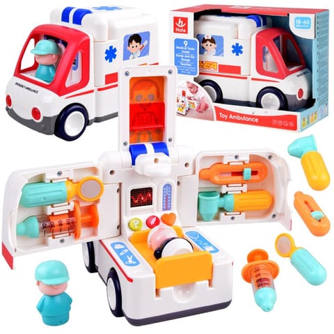 ⁨Interaktywne Autko Ambulans + akcesoria z ludzikami Dźwięk Światło ZA4540⁩ w sklepie Wasserman.eu