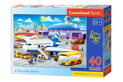 ⁨Puzzle 40 el. MAXI A Day at the Airport⁩ w sklepie Wasserman.eu
