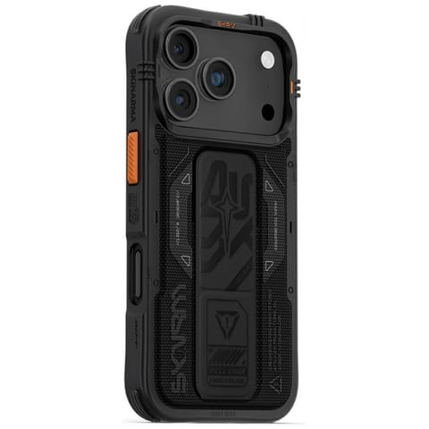 ⁨Etui Skinarma Phantom do iPhone 17 Pro   Magnetic Charging + Grip Stand czarny⁩ w sklepie Wasserman.eu