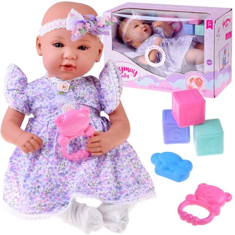 ⁨Lalka BOBAS interaktywna 46cm - w liliowej sukience + akcesoria ZA5834⁩ w sklepie Wasserman.eu