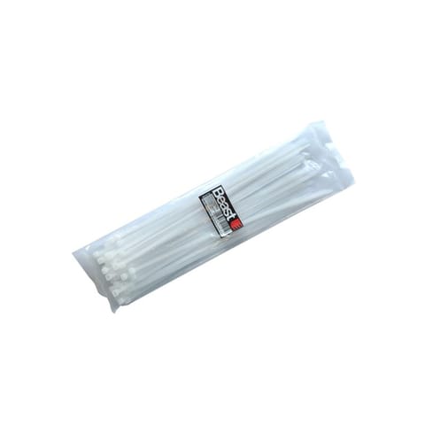 ⁨Opaski zaciskowe kablowe nylon białe 300x4,7 mm 50 sztuk⁩ w sklepie Wasserman.eu