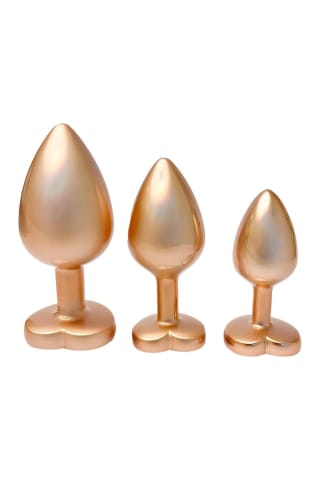 ⁨DREAMTOYS GLEAMING LOVE PEARL GOLD PLUG SET⁩ at Wasserman.eu
