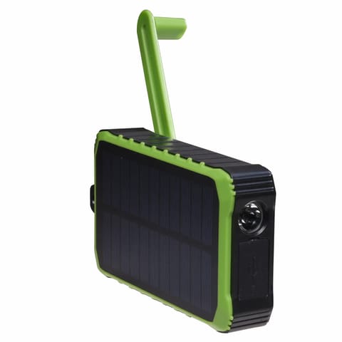 ⁨Denver PSO-10012 10000mAh Solar Power Bank with Handle Dynamo⁩ at Wasserman.eu