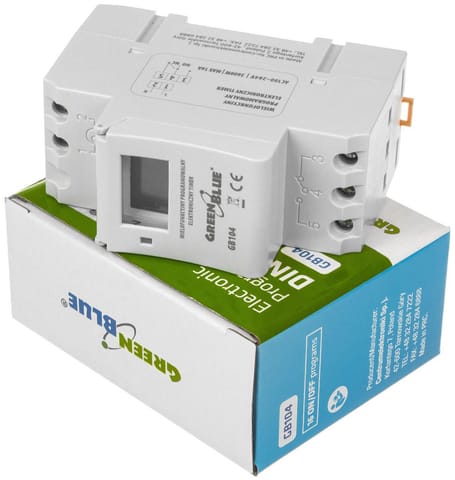 ⁨GreenBlue GB104 Timer switch, digital for DIN rail⁩ at Wasserman.eu