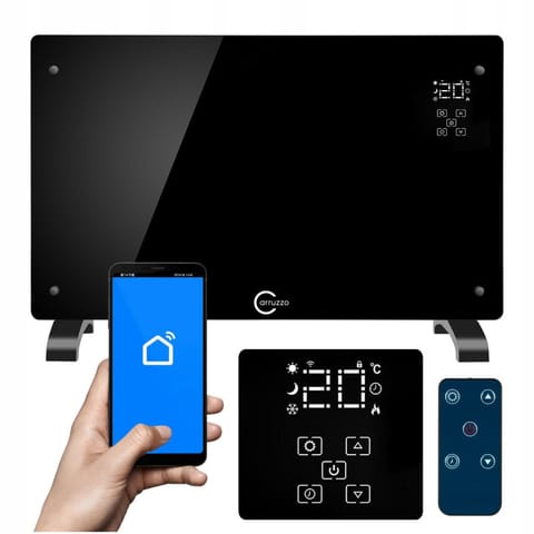 ⁨GRZEJNIK ELEKTRYCZNY CARRUZZO Q20F1 CZARNY⁩ w sklepie Wasserman.eu