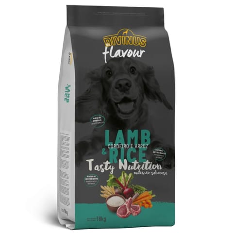 ⁨Divinus FLAVOUR DOG - jagnięcina z ryżem 18 kg⁩ w sklepie Wasserman.eu