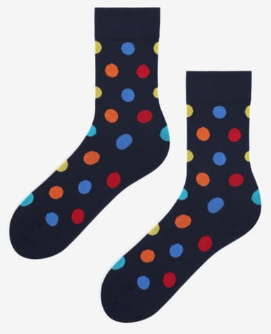 ⁨SKARPETY MARILYN MEN COLOR DOTS D BLUE (kolor dark blue, rozmiar 41-45)⁩ w sklepie Wasserman.eu