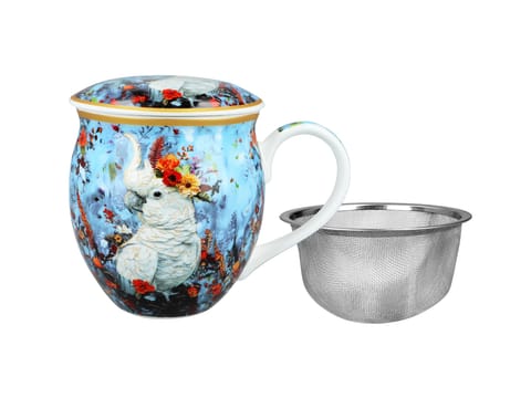 ⁨Kubek beczka z przykrywką - Papuga Kakadu (CARMANI)⁩ w sklepie Wasserman.eu